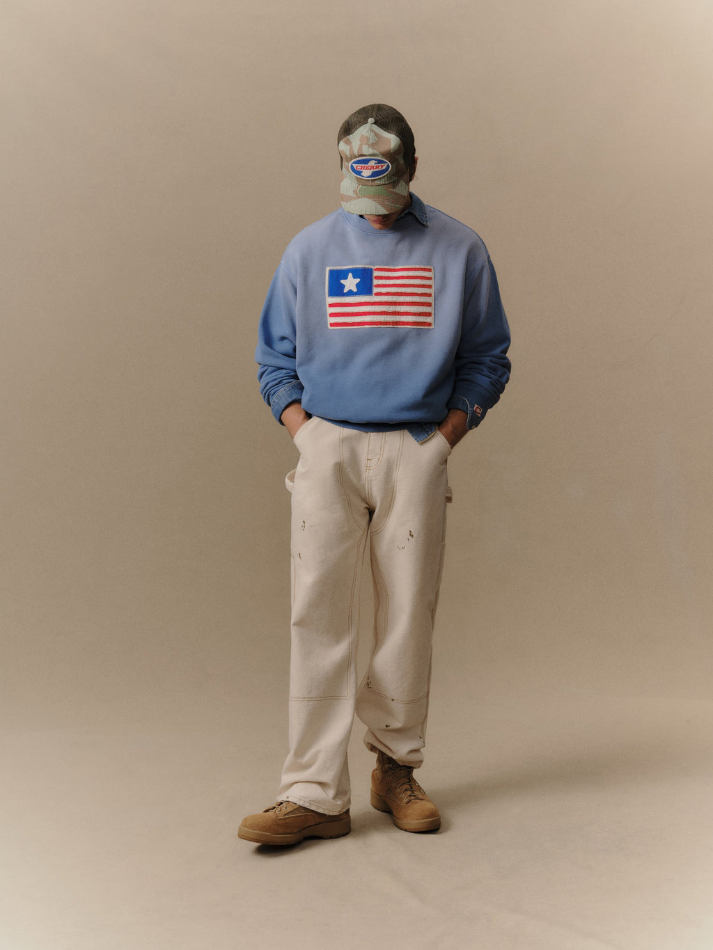1 Star Crewneck (Steel Blue)
