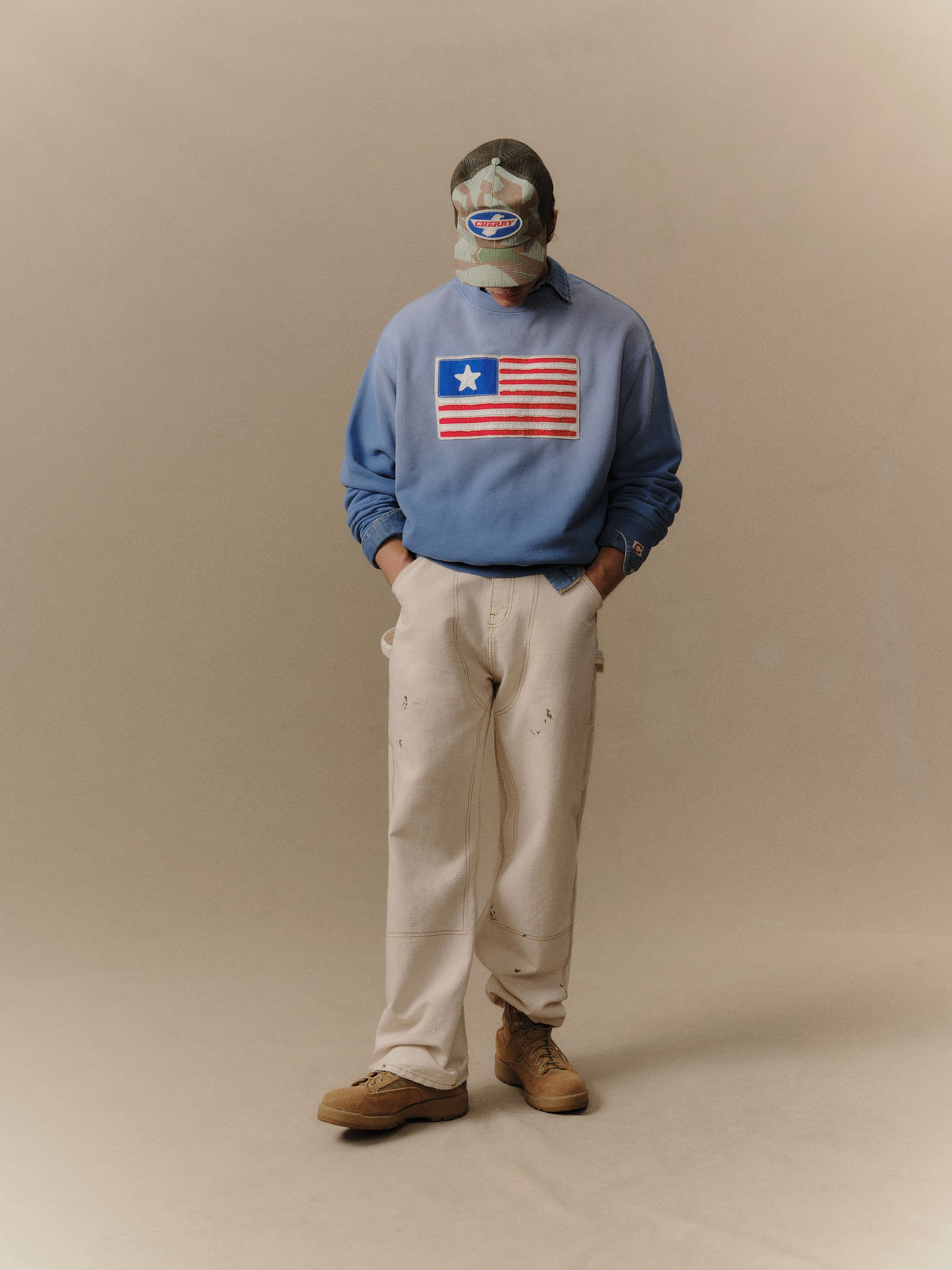 1 Star Crewneck (Steel Blue)