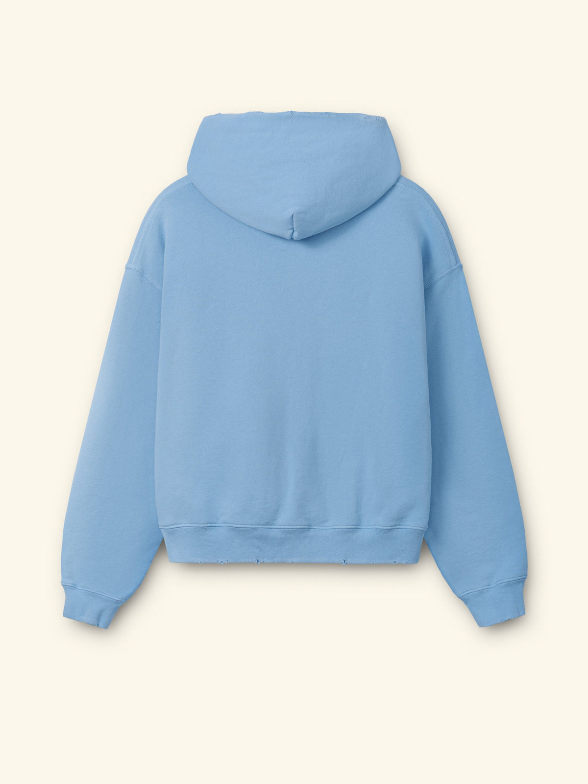 Distressed Zip Up Hoodie (Sky Blue)