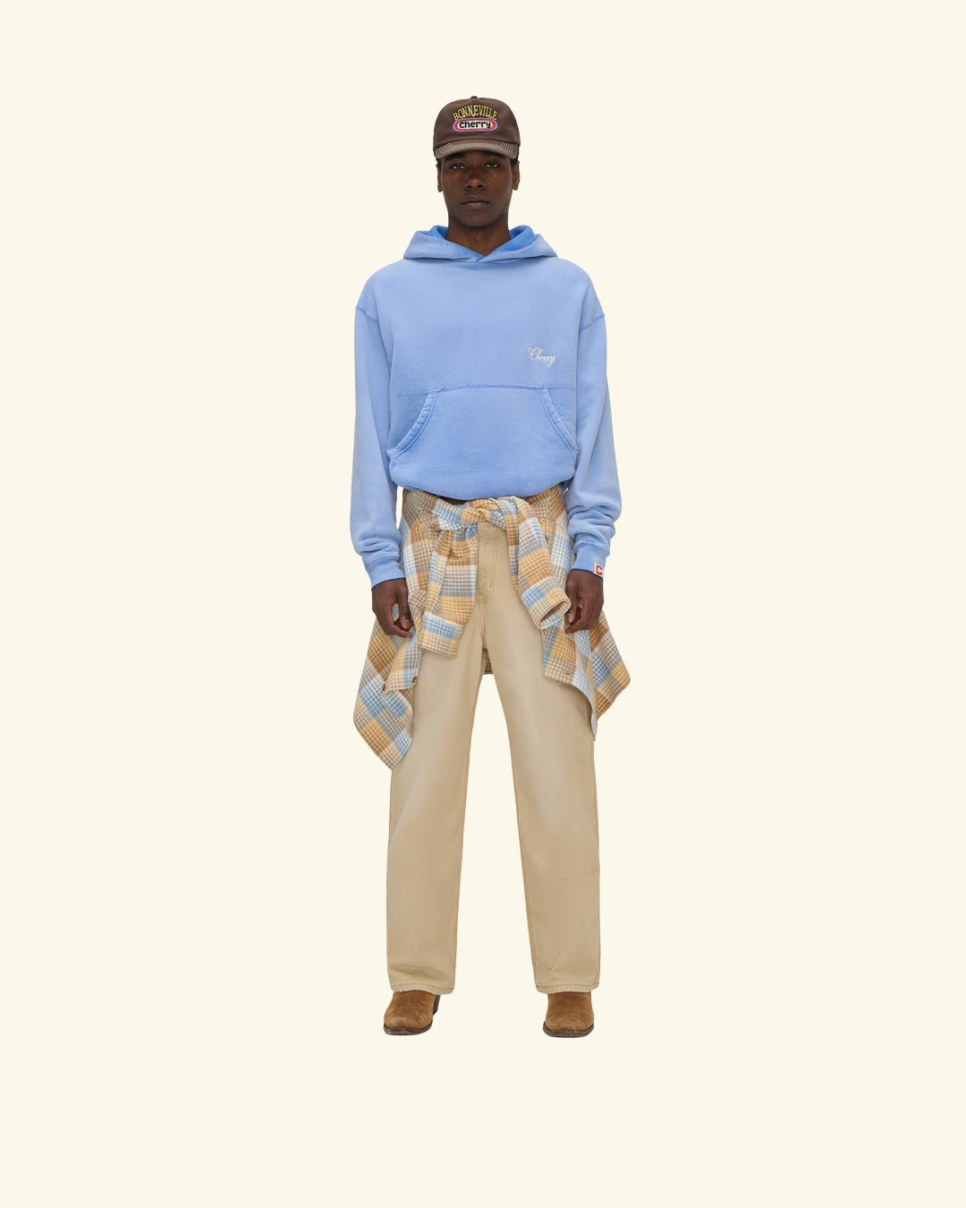 American Classic Hoodie (Sun Faded Blue)
